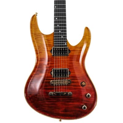 Valenti Nebula, Carved Flame Maple Top, Hawaiian Sunset for sale