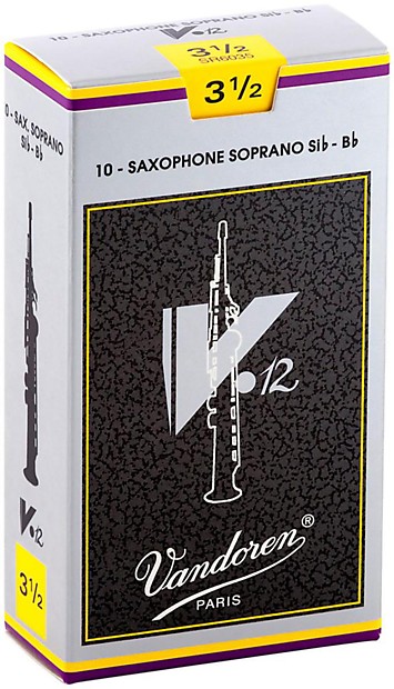 Vandoren SR6035 V12 Series Soprano Saxophone Reeds - Strength 3.5 (Box of 10) image 1