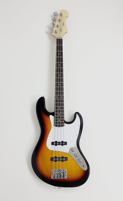 Haze SBG-387BS 4-String Electric Bass Guitar, Sunbust, Free Bag ,Tuner,Strap,3 Picks image 1