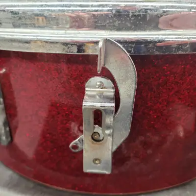 Slingerland Snare Drum With Case And Stand 1960s Red Sparkle image 12