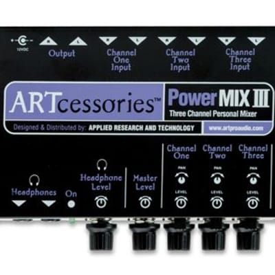 ART PowerMIX III 3-Channel Mini Stereo Line Mixer image 3