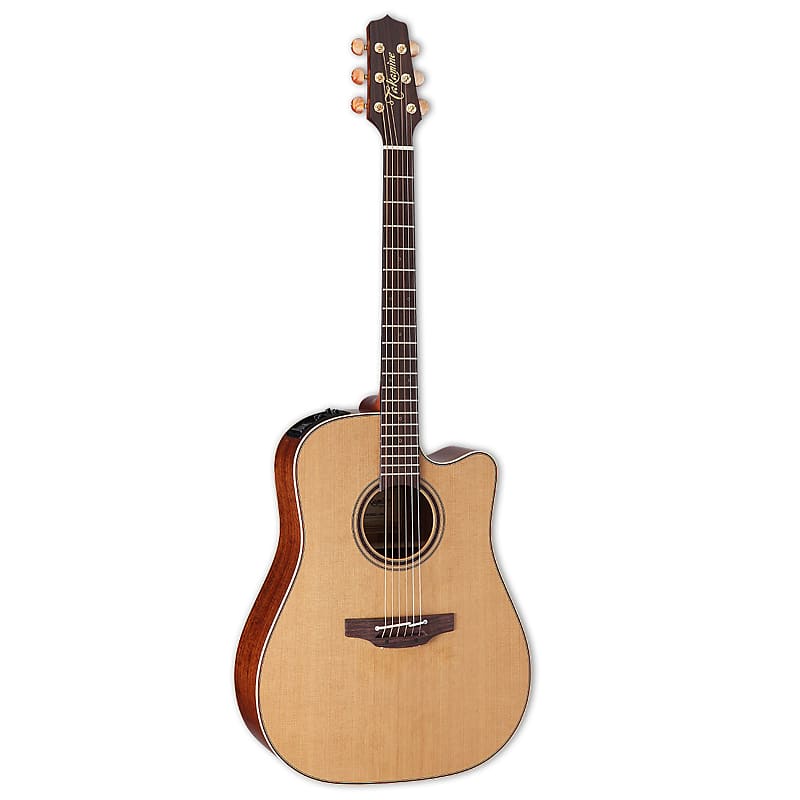 Takamine P3DC Dreadnought Cutaway Acoustic Electric Guitar With Case, Natural image 1