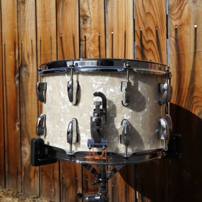 Pearl Session Studio Select White Marine 8 x 14" Birch/Mahogany Snare Drum (2024) image 2