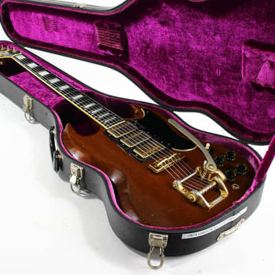 1973 Gibson SG Custom Walnut w/ Bigsby, 3 Pickups! 1970's SG Les Paul! NO BREAKS! image 4