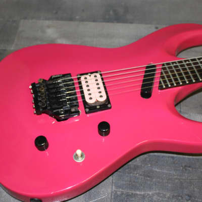 Epiphone 935i 1989-90 Bright Pink, super Rare with Kahler With Non original Hard case image 8