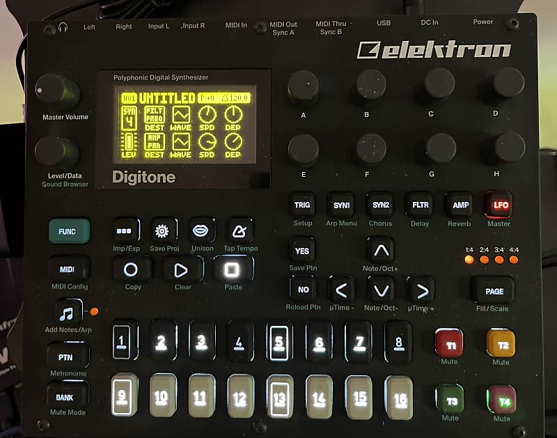 Elektron Digitone 8-Voice Digital Synthesizer 2017 - Present - Black image 1