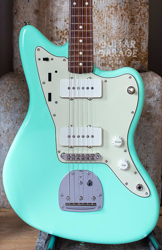 2017 Fender Japan Strat neck on a custom Jazzmaster Seafoam Green body  tune-o-matic bridge Seymour and J Mascis pickups 4way wiring