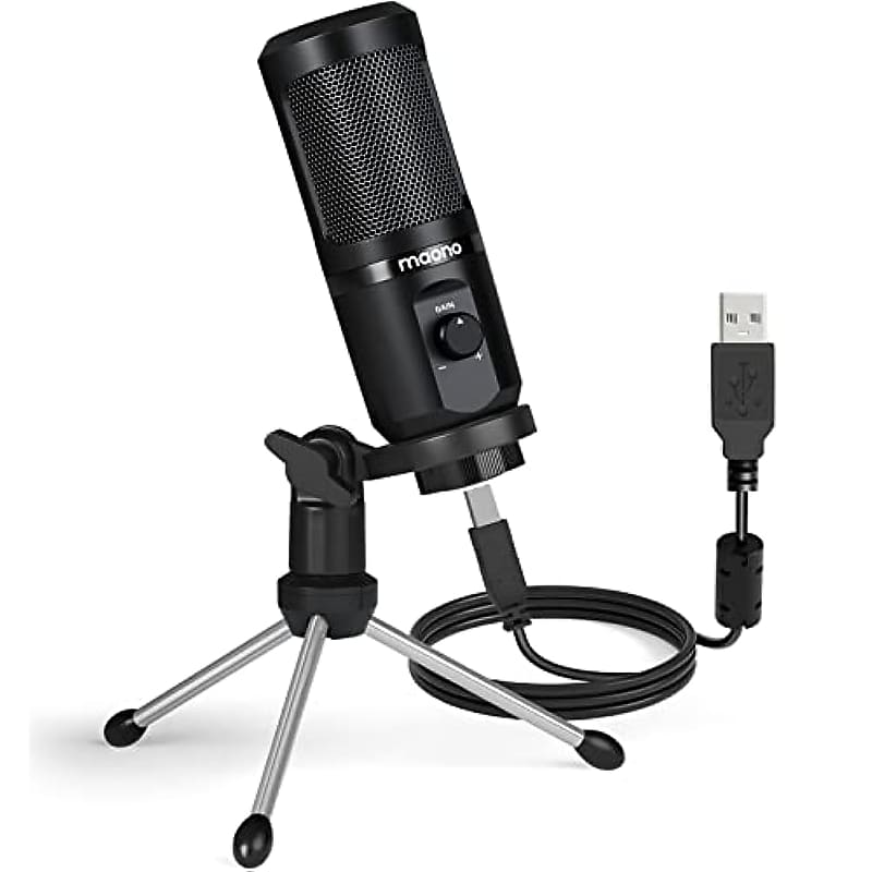 USB Gaming Microphone, PC Computer Condenser Mic with Gain for Recording,  Podcasting, Streaming, , Twitch, Skype, Compatible with PS5 PS4 Mac  Laptop Desktop
