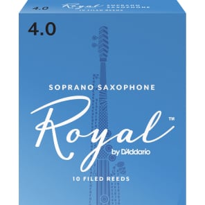 Rico RIB1040 Royal Soprano Saxophone Reeds - Strength 4.0 (10-Pack)