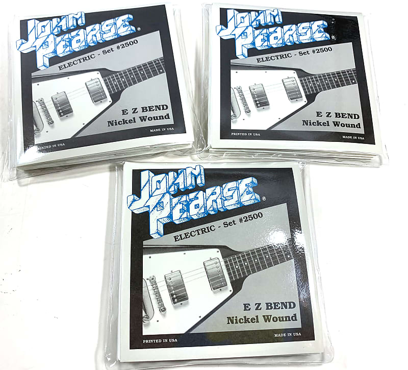 John Pearse Guitar Strings 3Pack Electric EZ Bend Nickel Reverb