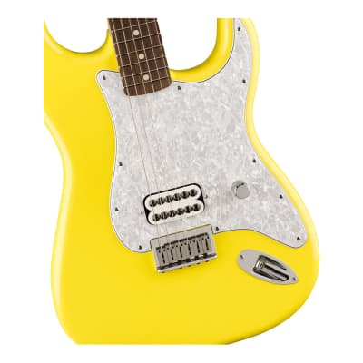 Used Fender Ltd. Ed. Tom Delonge Stratocaster - Graffiti Yellow w/ Rosewood FB image 4