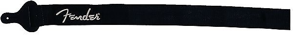 Fender 2" Black Poly Strap with Grey Logo 2016 image 1
