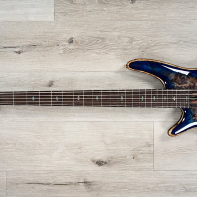 Ibanez SR2605L SR Premium 5-String Left-Handed Bass, Panga Panga, Cerulean Blue Burst image 6