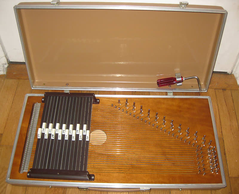 Oscar Schmidt Autoharp 15 Chord Tabletop Built in Case Ready Reverb