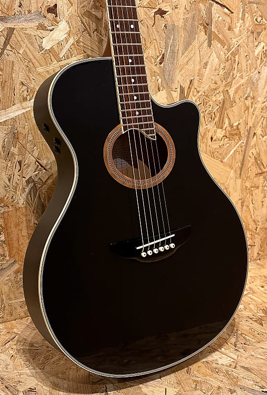 Pre Owned Yamaha APX7 Electro Acoustic - Black Inc Case | Reverb