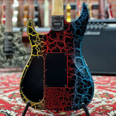 Charvel 3DR Dinky Reverse HS Rainbow Crackle w/Case Japan