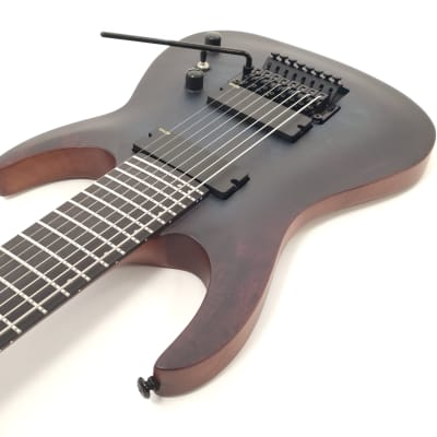Agile 8 String Electric Guitar w/Floyd Rose Tremolo 28 5/8" Scale Interceptor Pro 828 EB EMG Blue Purple Burl image 6