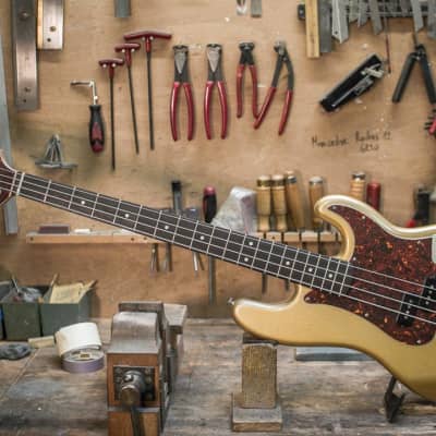 Guitare Garage Precision Bass Firemist Gold Relic image 6
