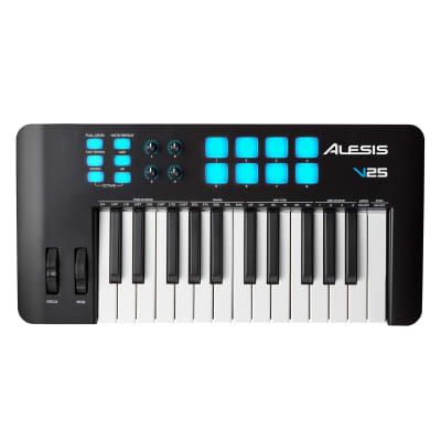 Alesis V25 MkII 25-Key USB-MIDI Keyboard Controller w/ 4 Knobs and 8 Pads