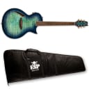 ESP LTD TL-6 FM Aqua Marine Burst AQMB Thinline Acoustic-Electric Guitar  TL6 + ESP Deluxe Gig Bag