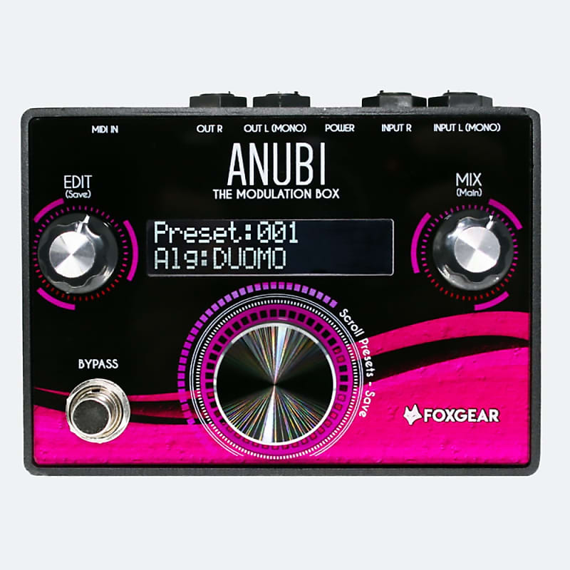 Foxgear Anubi Modulation Box Stereo Guitar Multi Effects Pedal w Buffered Bypass image 1