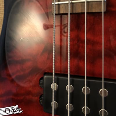 Fernandes Tremor 4-String Electric Bass Guitar Black Cherry Burst image 9