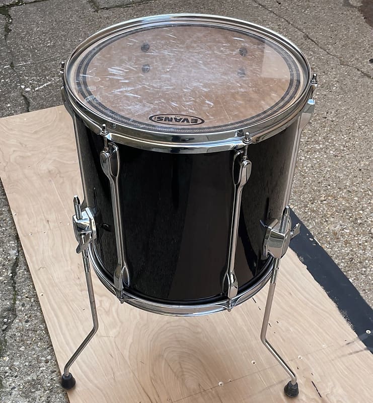 Used Tama Rockstar 14x14 Floor Tom Gloss Black Wrap