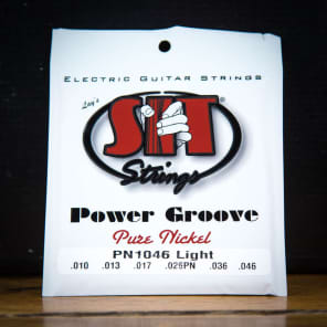 SIT PN1046 Power Groove Pure Nickel Electric Guitar Strings - Light (10-46)