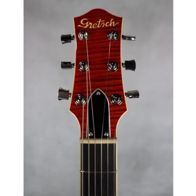 Gretsch G6228FM Players Edition Jet BT with V-Stoptail and Flame Maple, Ebony Fingerboard, Bourbon Stain Electric Guitar image 4