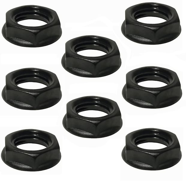 Cliff Hex Nut for Mounting 1/4 Jacks, Black