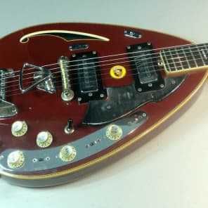 RARE 1968 Vox Starstream Guitar 6-String CHERRY Finish VINTAGE!!! image 8