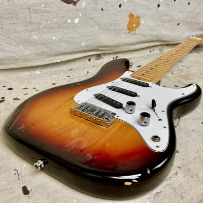 1980's Fender Stratocaster 2 Knob Dan Smith Strat Sunburst 1983-1984 image 8