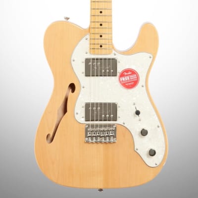 Squier Classic Vibe '70s Telecaster Thinline Electric Guitar, Maple Fingerboard, Natural