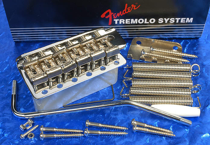 Fender Strat Tremolo Assembly, Vintage, Chrome, Left Hand, 0992049002 image 1