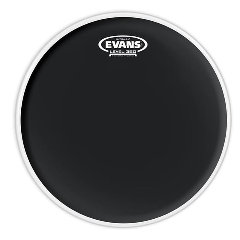 Evans Heads Hydraulic Black Snare Drum Head, 14 Inch B14HBG Drumhead Black image 1
