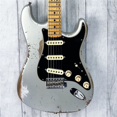 Fender Custom Shop Jason Smith Masterbuilt 69 Strat Relic Inca Silver, Second-Hand for sale