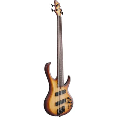 Ibanez BTB Bass Workshop 5-String Electric Bass Multi-Scale - Natural Browned Burst Flat for sale