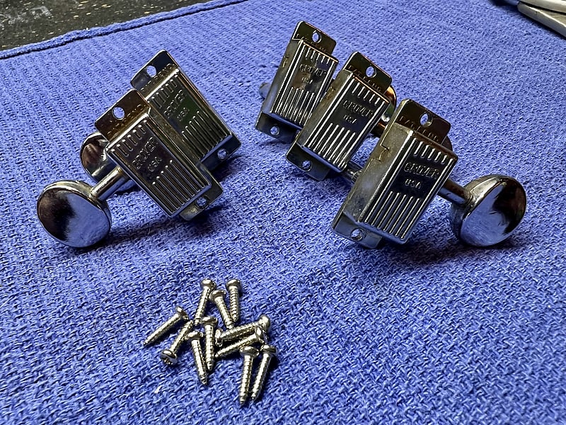 Grover G100 slimline waffle back guitar tuners original Reverb