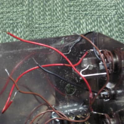 used vintage (mid to late 1970s) Electro-Harmonix Small Stone EH4800 USA TOP part of casing, color switch + screws, Power, In, Out Jacks +nuts/washers, some wires [NO: bottom part of casing, Circuit Board, CB Components, Pot, Switch, Light, Other Wires] image 19