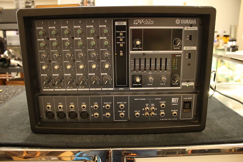 Yamaha EMX 62M 6 Channel Stereo Powered Mixer 200 Watt Output Reverb