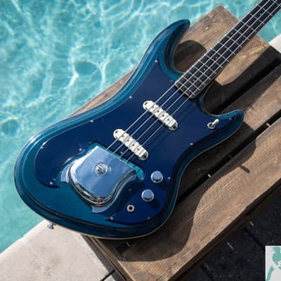 Vintage 1960's Guyatone EB-9 Sharp 5 Bass - Blue Sparkle w | Reverb