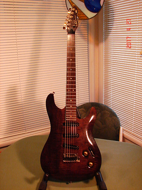 1991 Peavey Falcon Custom Flame Maple Top Guitar w OHSC Near Mint