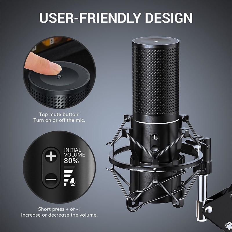 TONOR USB Condenser Microphone Kit Q9 Streaming/Recording/Podcast