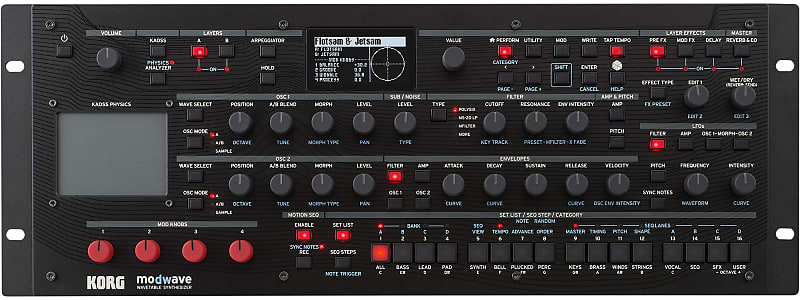 Korg Modwave MkII Module Wavetable Synthesizer 2024 - Present - Black image 1