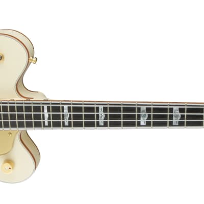 GRETSCH - G6136B-TP Tom Petersson Signature Falcon 4-String Bass with Cadillac Tailpiece  RumbleTron Pickup  Aged White Lacquer - 2414404805 image 3