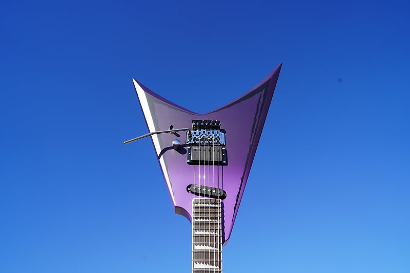 ESP LTD  SIGNATURE SERIES Alexi Ripped Purple Fade Satin w/ Ripped Pinstripes 6-String w/ Case image 1
