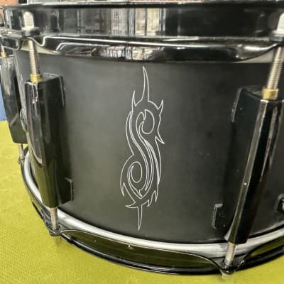 Pearl JJ1365 Joey Jordison Signature 13x6.5" Steel Snare Drum 2010s - With Gig Bag Matte Black with Slipknot Logo image 2