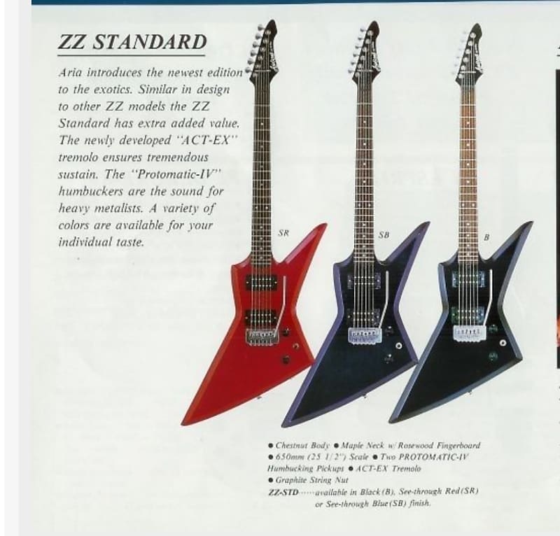 ギター aria pro ii RBS SERIES Aria Pro II ZZ Guitar 1985 (Japan) Dark Lavender All