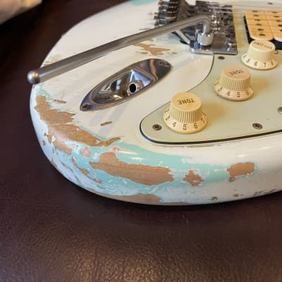Fender Custom Shop '60 Reissue Stratocaster Relic 2010s White/Green image 10