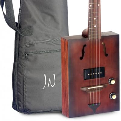 JN Guitars Cask Series Hogshead Acoustic-Electric Cigar Box Guitar w/ 4 Strings, Spruce Top for sale